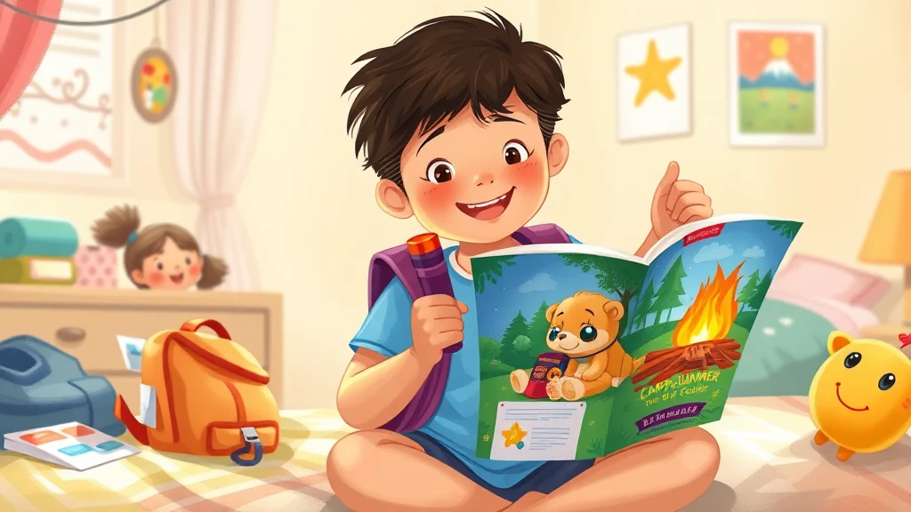 A parent and child happily reading a personalized book together on a sofa.