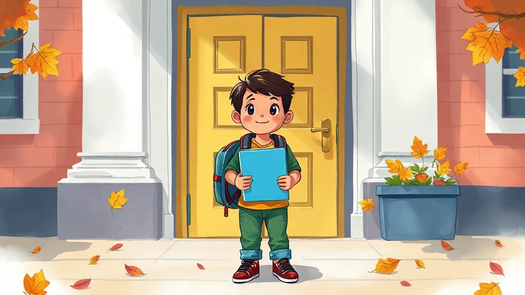 A young child smiling while hugging a colorful, personalized storybook.