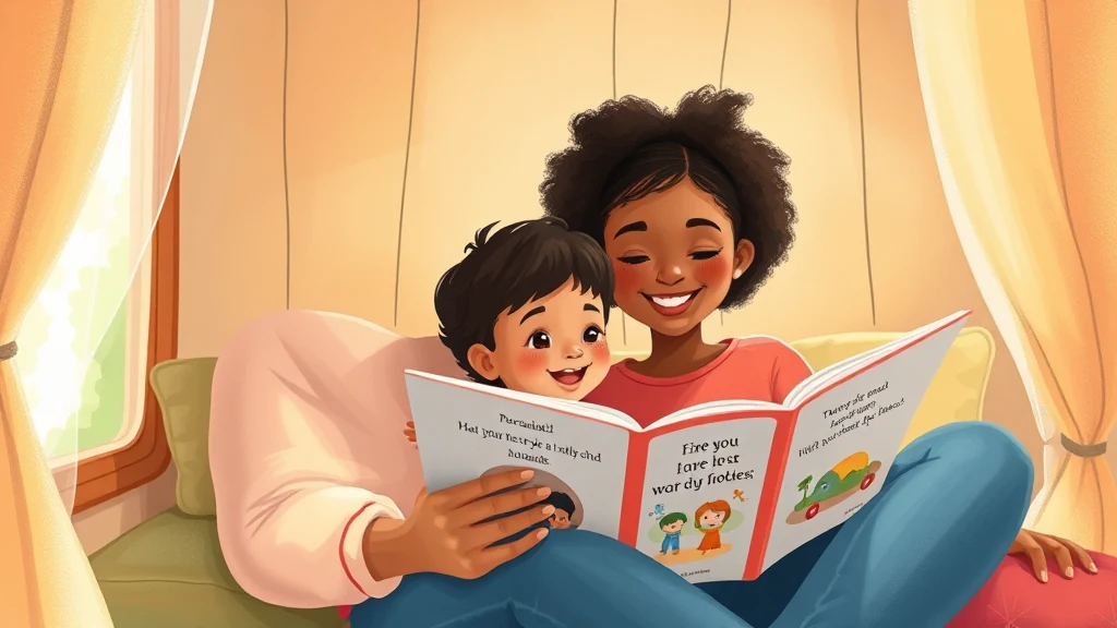 Una bambina abbraccia un libro personalizzato che porta il suo nome, simbolo di un legame familiare amorevole e sicuro.