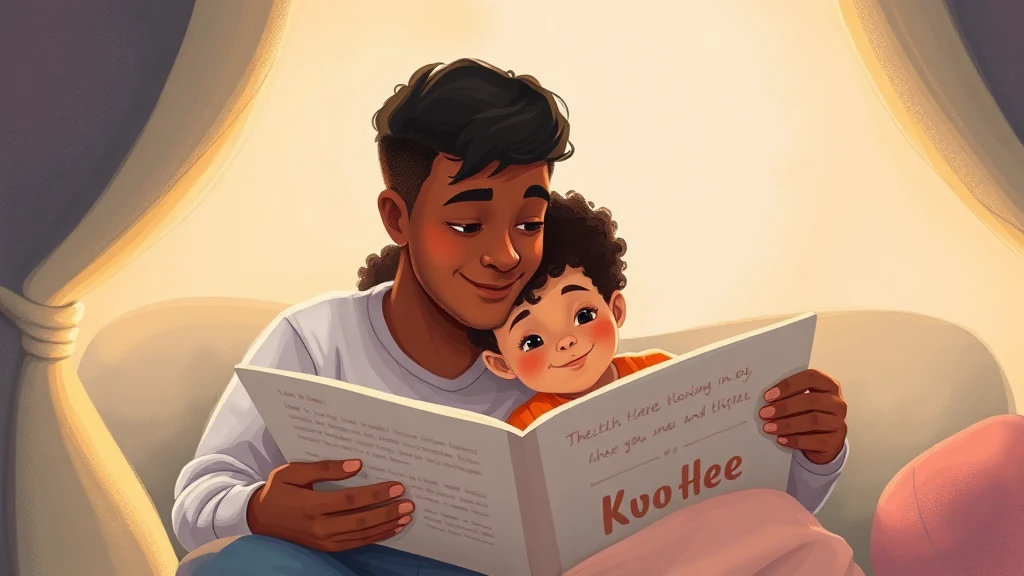 Eine Mutter liest ihrem Kind aus einem personalisierten Buch vor, und beide lachen zusammen.