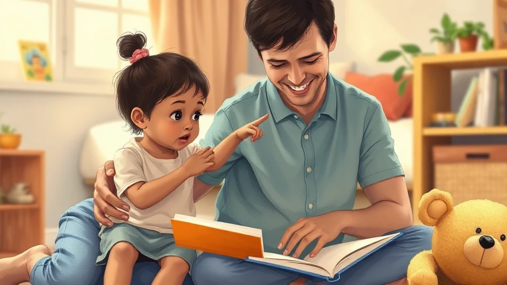 Madre e figlio che leggono un libro personalizzato, con il bambino che sorride in un ambiente caldo e accogliente.