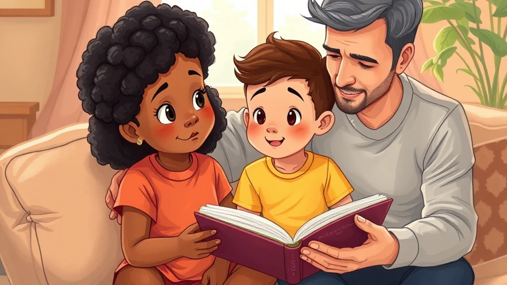 A parent and child reading a personalized storybook together, focusing on the child's face to illustrate connection and secure learning.