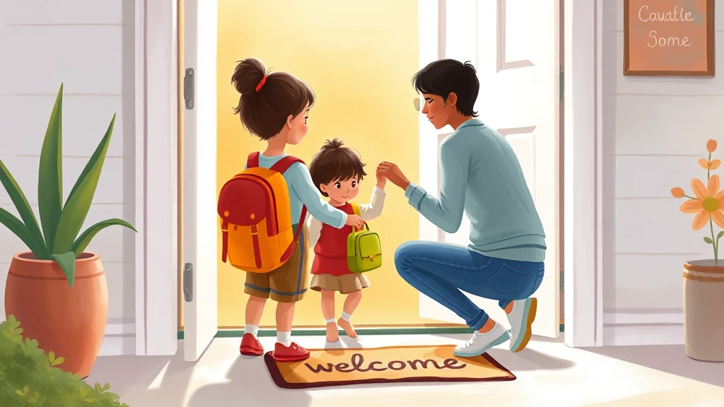 Une maman et son fils lisent ensemble un livre personnalisé illustré, souriants.